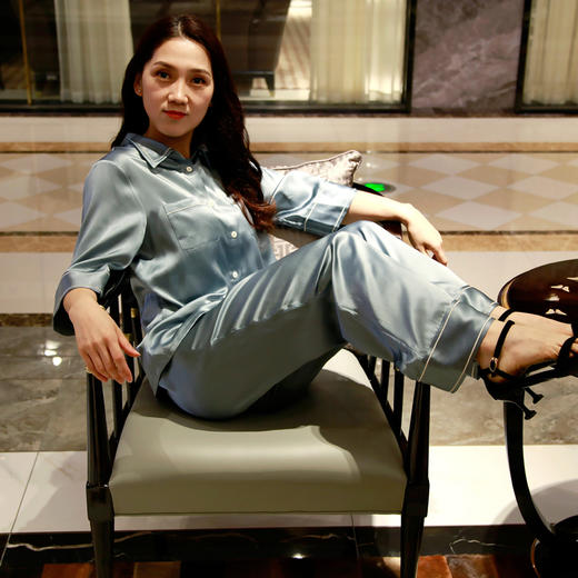 鑫缘 真丝女睡衣套 HD0010 商品图2