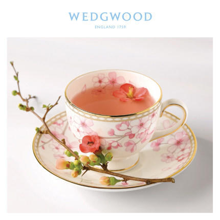 WEDGWOOD玮致活樱花春蕾杯碟骨瓷咖啡茶杯茶碟欧式礼盒 商品图2