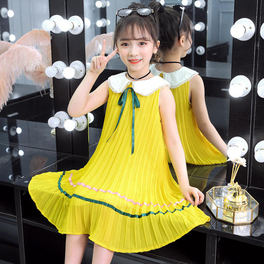 CHT-HC197新款网红超洋气儿童裙子夏款公主裙雪纺背心裙 商品图1