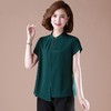 MQ-FHSQ-FA113夏装新款洋气复古短袖雪纺衫YY 商品缩略图2