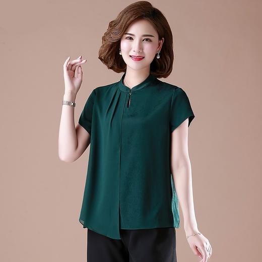 MQ-FHSQ-FA113夏装新款洋气复古短袖雪纺衫YY 商品图2