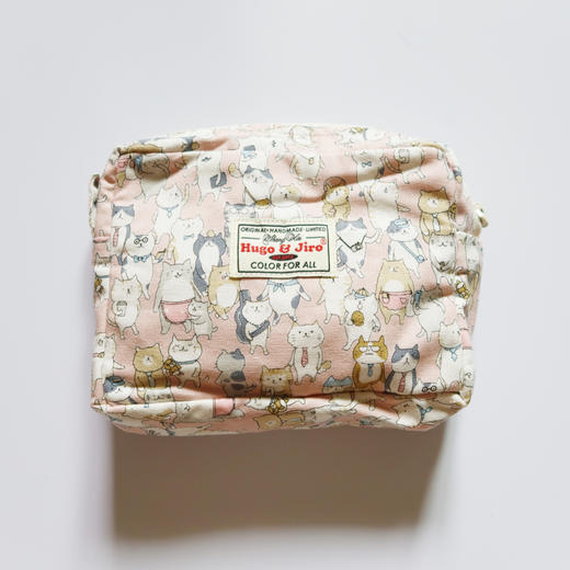 HUJI祤集Motley收纳包插画好多猫 商品图0