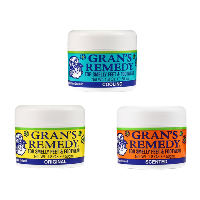 GRAN'S REMEDY 老奶奶臭脚粉原味 薄荷味 清香味 50*3组合装JPY带授权招加盟代理