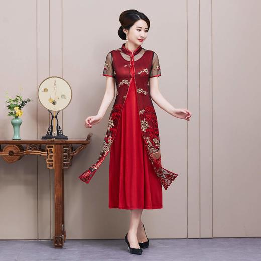 MLY-10982-8夏季婚庆妈妈气质套装大码婚礼服连衣裙 商品图0