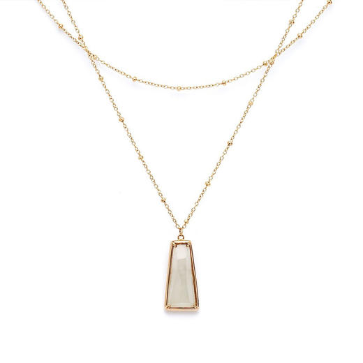 天然翡翠梯形双链 台湾设计师品牌Tracey Chen 商品图0