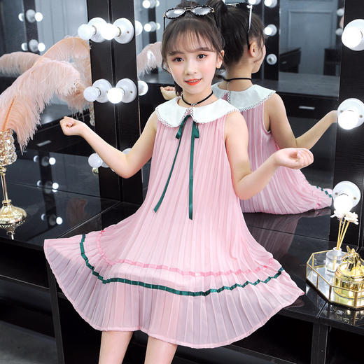 CHT-HC197新款网红超洋气儿童裙子夏款公主裙雪纺背心裙 商品图0