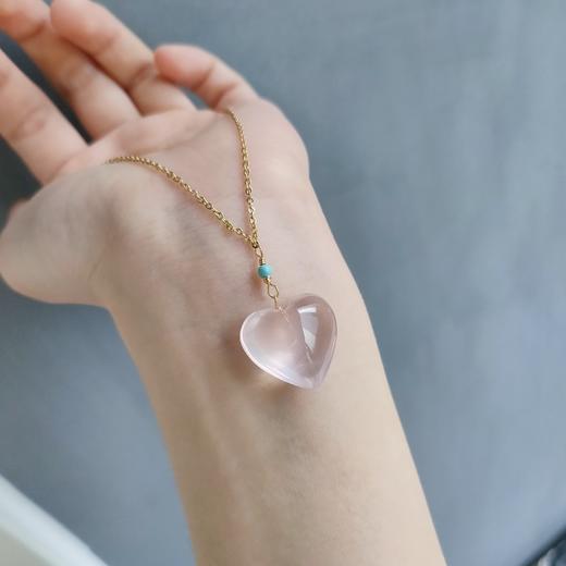 粉晶心形项链 商品图1