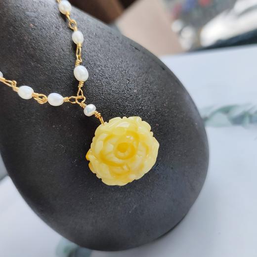 蜜蜡花项链 商品图0