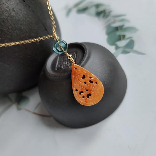 翡翠碧玺平安扣项链 商品图2