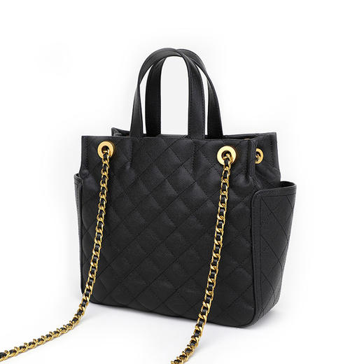 CHARLES&KEITH 菱格链条手提包斜挎大包 黑色CK2-30780627BJPY带授权招加盟代理 商品图2