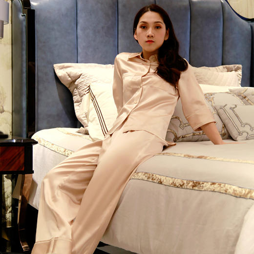 鑫缘 真丝女睡衣套 HD0010 商品图5