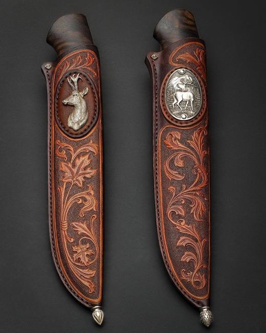 三希堂 欧式系列 鹿 乌兹钢小猎刀 未开刃（需预定） 商品图2