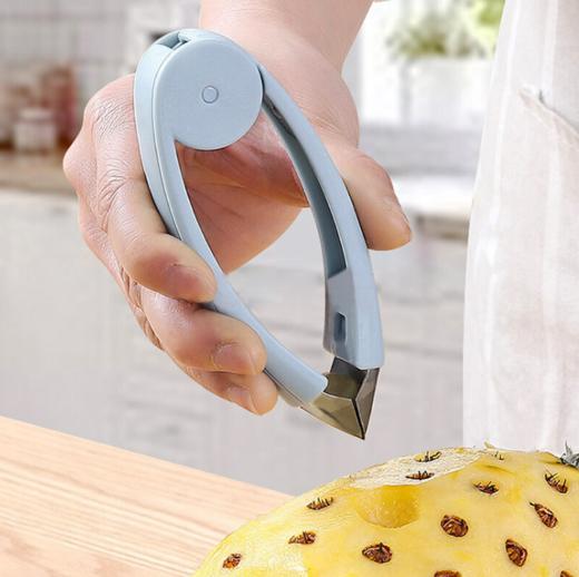 【水果分割器】厨房果蔬去眼器 不锈钢菠萝去眼器 水果去籽器 家用菠萝去眼夹 商品图0