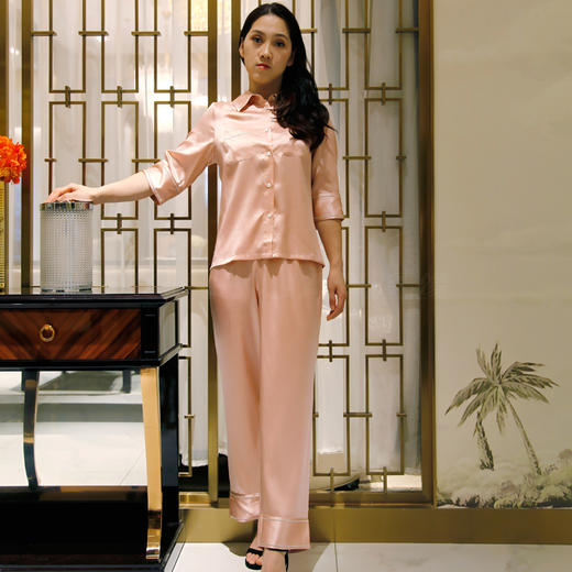 鑫缘 真丝女睡衣套 HD0010 商品图6