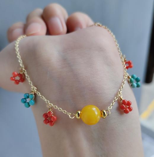 蜜蜡松石手链 商品图2