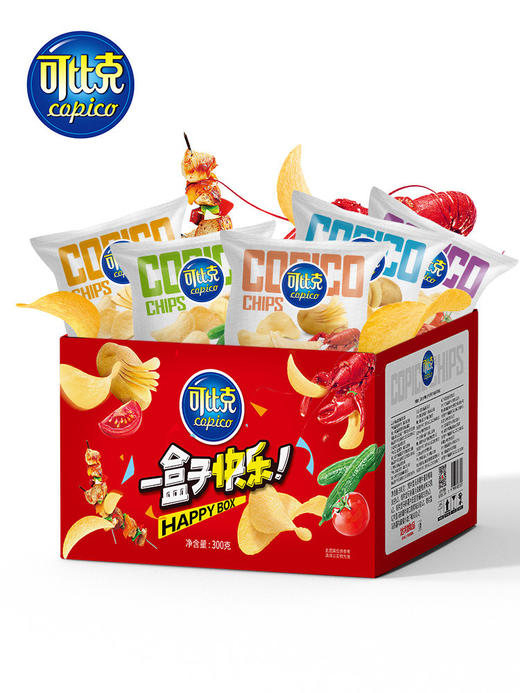 z可比克新品纯切薯片30g10包口味混合网红休闲小吃食品看剧零食