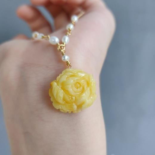 蜜蜡花项链 商品图1