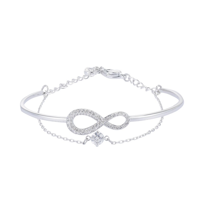 SWAROVSKI/施华洛世奇 女士白色无尽符号手镯 5520584JPY带授权招加盟代理