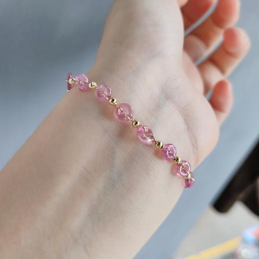 红碧玺平安扣手链 商品图1