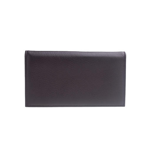 ARMANI 阿玛尼咖啡色鹿皮革票夹 咖啡 YGM818 YH061 80005 商品图2