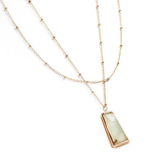 天然翡翠梯形双链 台湾设计师品牌Tracey Chen 商品图4