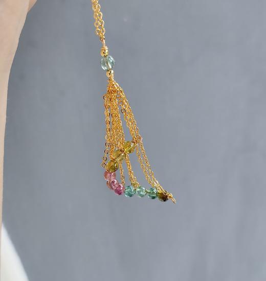 碧玺裙摆吊坠项链 商品图2