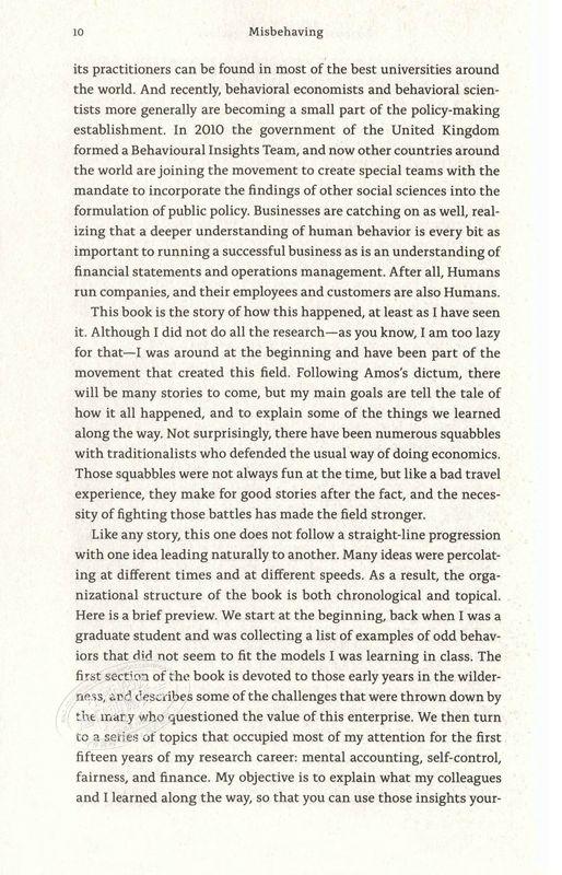预售 错误的行为:解读行为经济学 英文原版 Misbehaving 理查德 泰勒 Richard H. Thaler 2017年诺贝尔经济学奖得主 商品图7