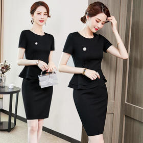 MC-8109新款高端薄款时尚气质职业连衣裙