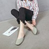 YJY-K-9（编织鞋面，防滑鞋底）仙女绸缎中跟百搭包头方头粗跟仙女凉拖穆勒鞋 商品缩略图0