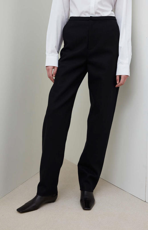 TOTEME 卡其色/黑色 ALAIOR羊毛直筒裤 商品图7