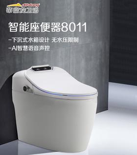 帝富龙 智能坐便器 8011银 语音控制 下沉式水箱