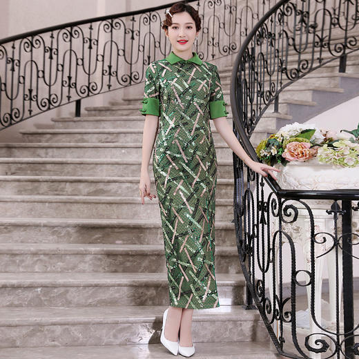 DLQ-A2415新款法式复古显瘦显高气质长裙 商品图0