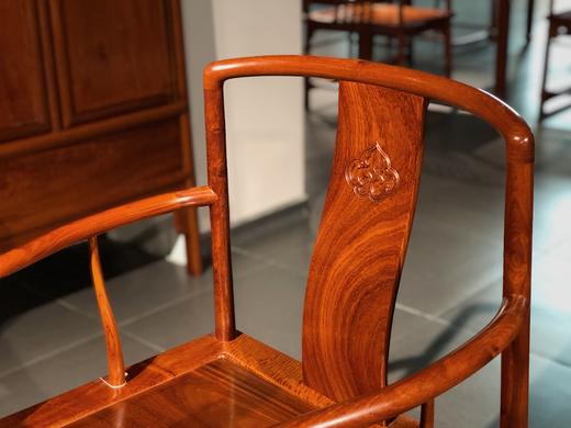 红桥红  家具严选  缅甸花梨（大果紫檀）  【178石面茶趣 双抽屉马蹄腿茶桌】 商品图6