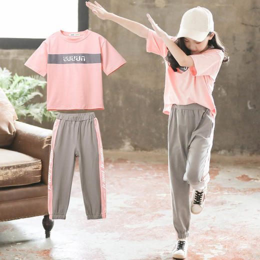 YD-678新款短袖儿童装洋气韩版网红中大童时髦WH 商品图0