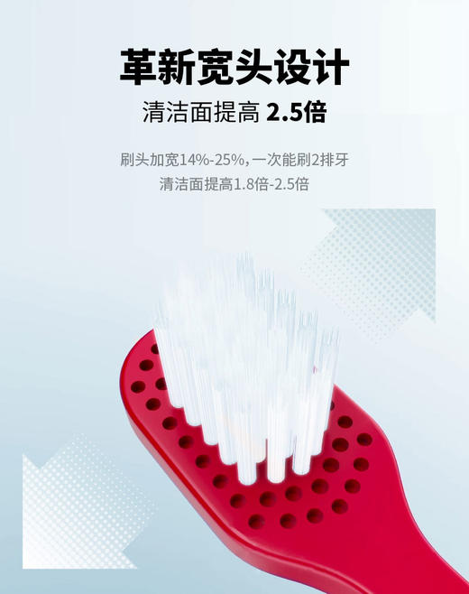 日本惠百施EBISU 舒适倍护8列65孔 宽头牙刷 超软毛孕妇老人成人牙刷JPY带授权招加盟代理 商品图3