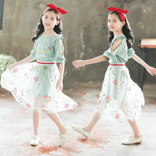 YD-6712新款儿童装洋气连衣裙大童公主裙子WH 商品图1