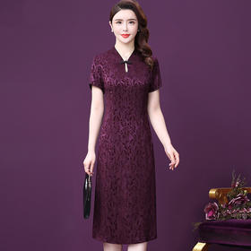 WXY-W-MX-2023Y复古2020新款真丝收腰减龄提花中长裙