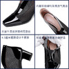 SFJ-网纱裸靴2020新款方头粗跟及踝靴  真皮格子韩版镂空透气鞋 商品缩略图3