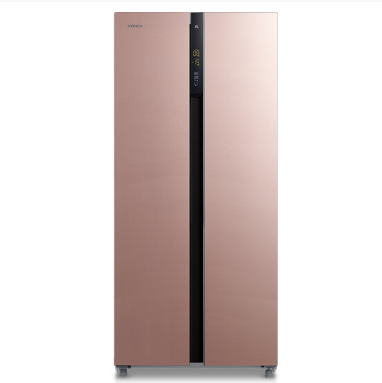 康佳 冰箱 BCD-408WD5EBXP 408升对开门冰箱 风冷无霜 变频 超薄机身 隐藏式把手 玫瑰金