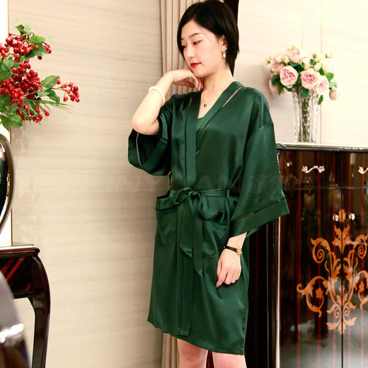 鑫缘 真丝女双件睡袍 HD0013 商品图1