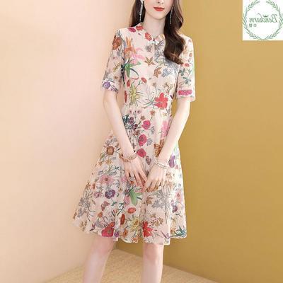 HT-5155复古旗袍连衣裙2020年新款时尚减龄短裙子 商品图1