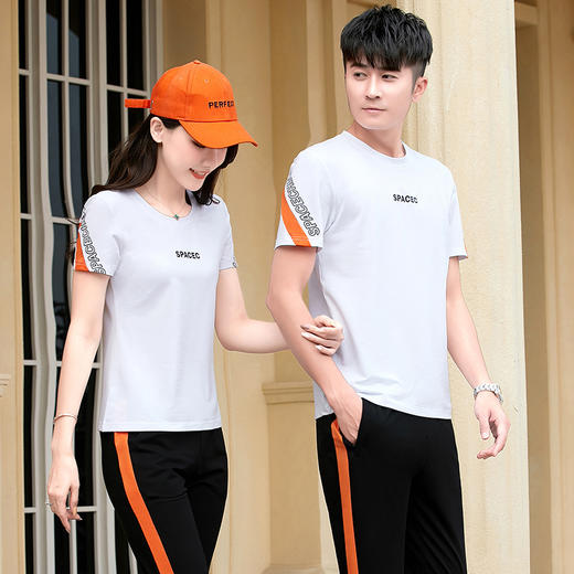 SP-1437732情侣薄款运动套装   短袖长裤运动服 商品图1