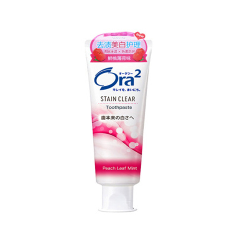 日本皓乐齿亮白净色精致牙膏鲜桃薄荷140gJPY带授权招加盟代理