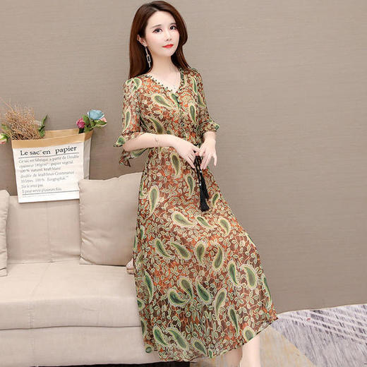 YWE-HL-HYB36夏新款时尚修身显瘦妈妈装连衣裙 商品图3