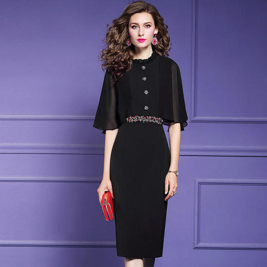 FMY-30358夏装气质包臀中长裙WH 商品图0