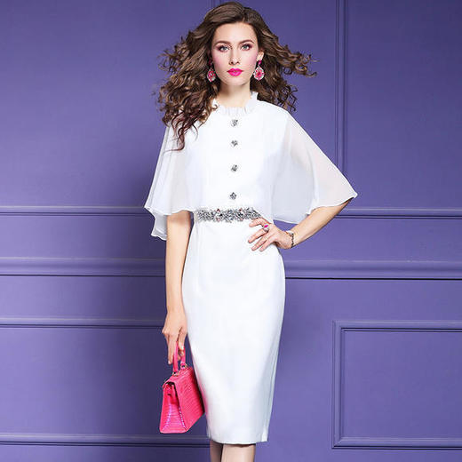 FMY-30358夏装气质包臀中长裙WH 商品图2