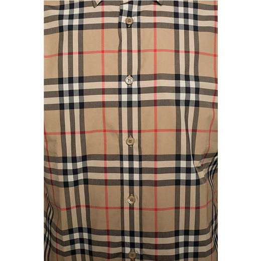 【一】BURBERRY 巴宝莉 男士格纹棉府绸长袖衬衫 8020863 A7028 商品图4