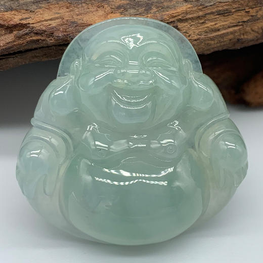 派瑞翡翠 翡翠佛 糯冰种 绿色 商品图0