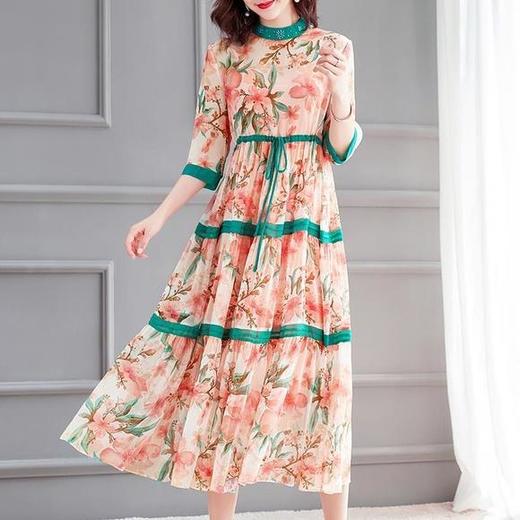 CH-0023新款洋气印花名媛气质两件套连衣裙 商品图1