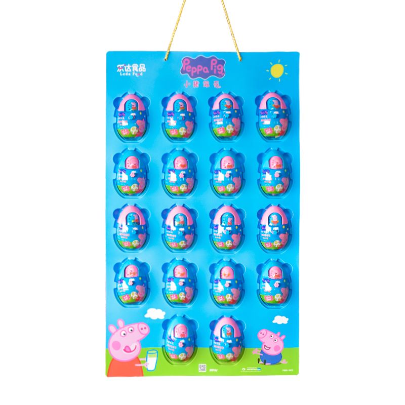  【乐达直供】小猪佩奇PeppaPig冒险蛋8克/个 6个/盒 粉蓝组合JPY带授权招加盟代理
